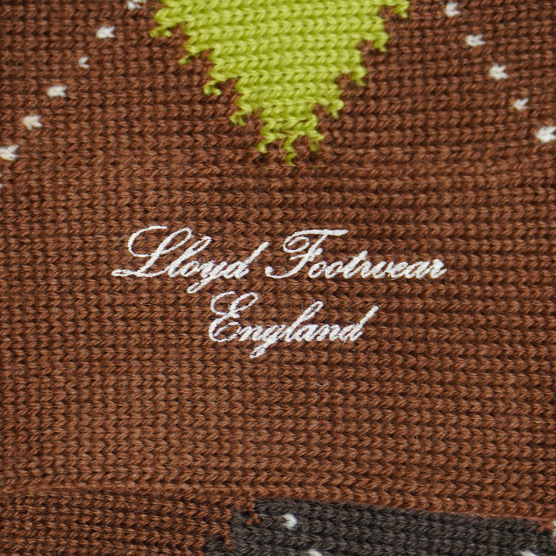 Wool Argyle Socks (Long) / Conker