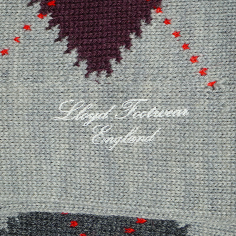 Wool Argyle Socks (Long) / Light Grey