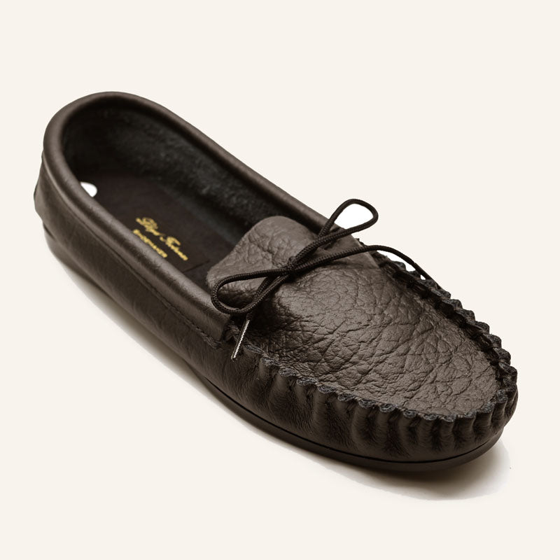 British Moccasin With Insole Black Soft Grain – Lloyd Footwear