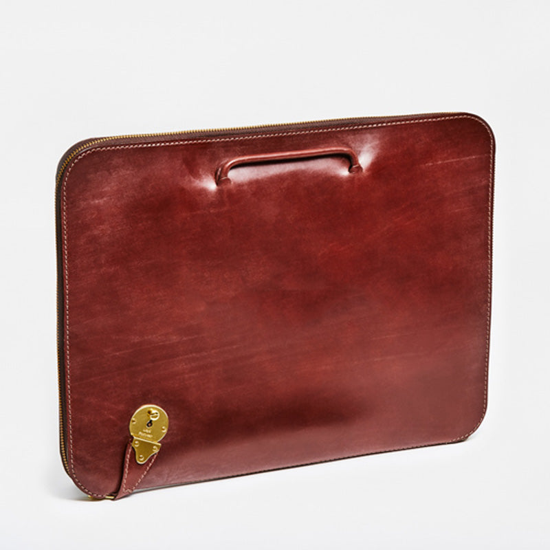 2 Handle Folio Case Chestnut