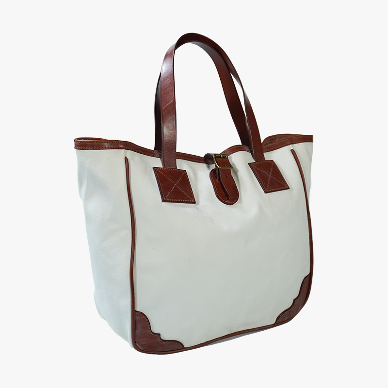 Carryall Medium White Canvas