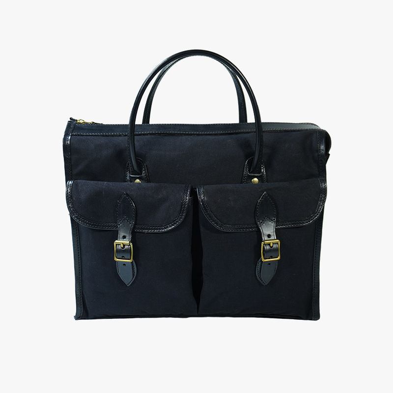 Overnight with Shoulder strap Black Canvas