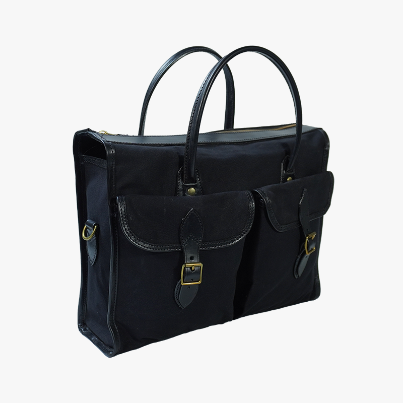 Overnight with Shoulder strap Black Canvas