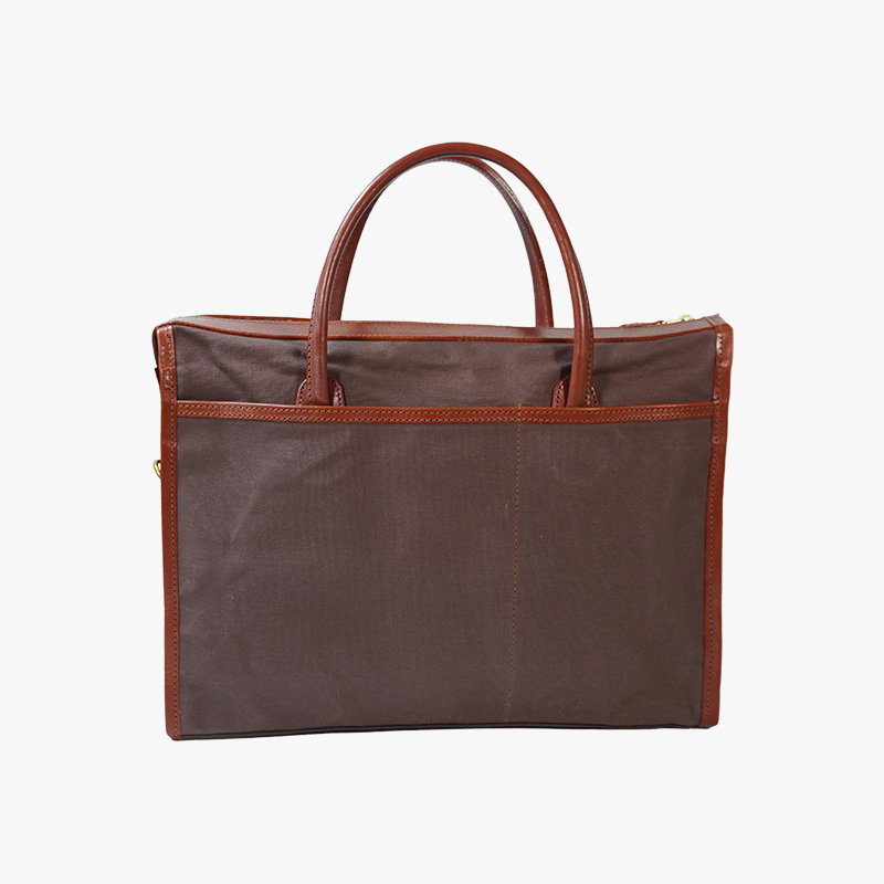Overnight Case with Shoulder strap Brown Canvas