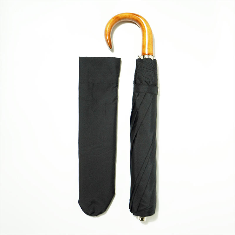 22” Telescopic Folding Umbrella / Black
