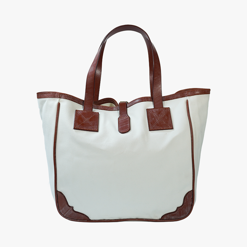 Carryall Medium White Canvas