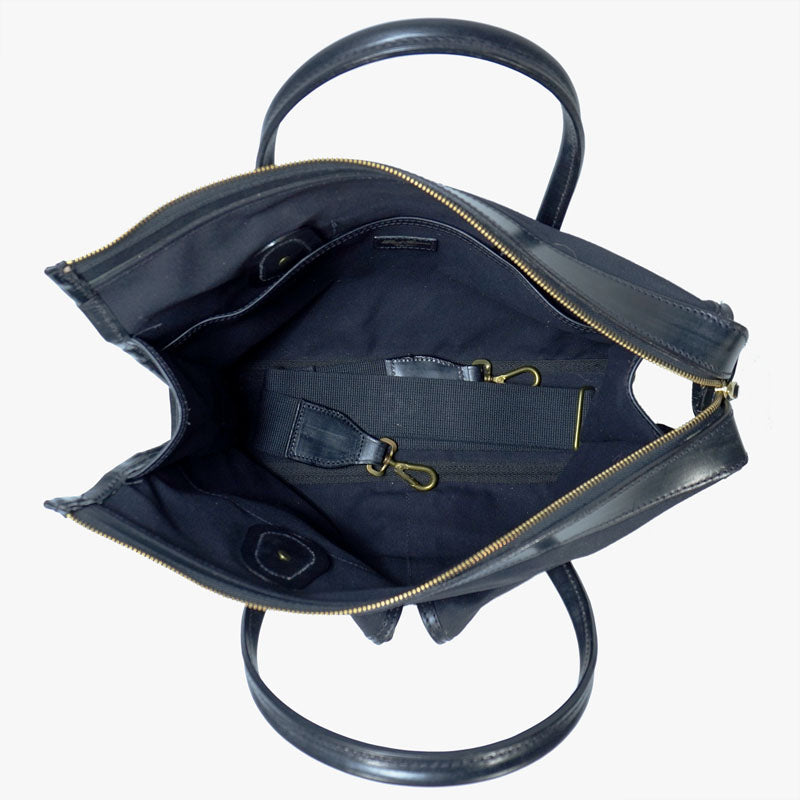 Overnight with Shoulder strap Black Canvas