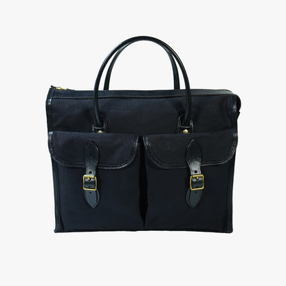 Overnight with Shoulder strap   Black Canvas
