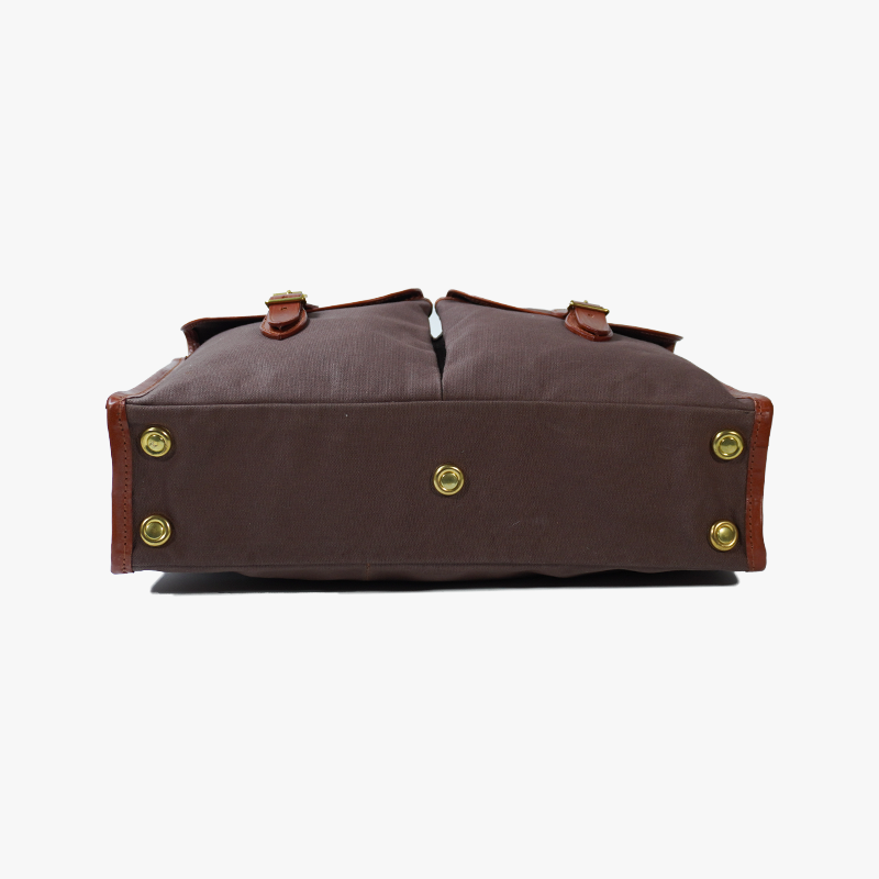 Overnight Case with Shoulder strap   Brown Canvas