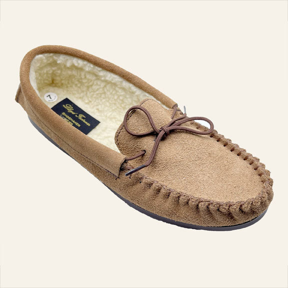 British Moccasin   Taupe Suede / Outdoor Sole