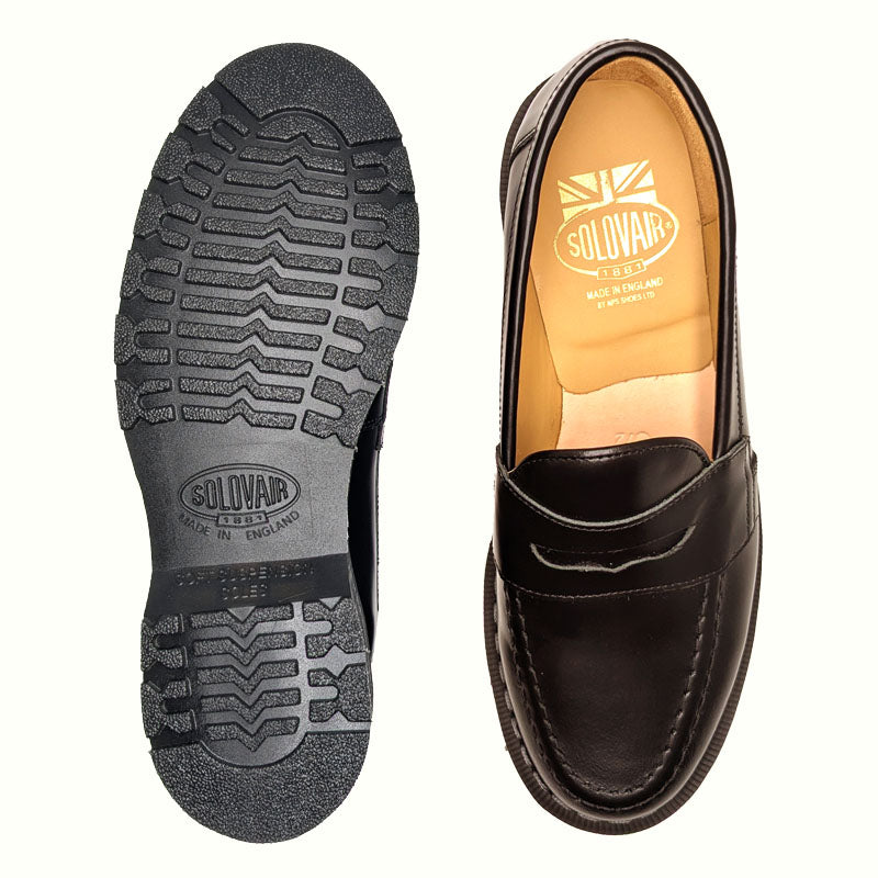Black Hi-Shine Penny Loafer