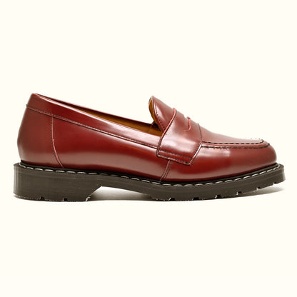 Oxblood Hi-Shine Penny Loafer