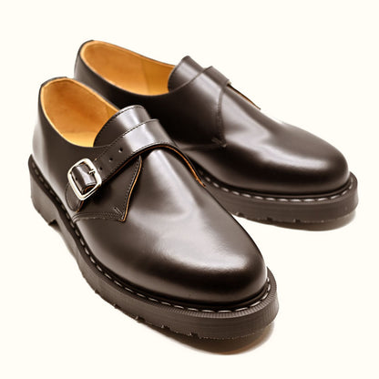 Black Hi-Shine Single Buckle Monk Shoe