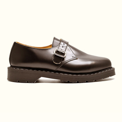 Black Hi-Shine Single Buckle Monk Shoe
