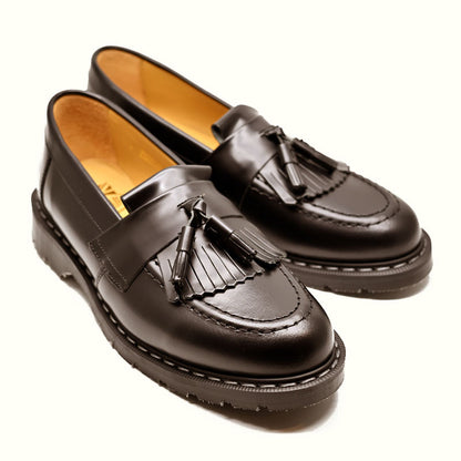 Black Hi-Shine Tassel Loafer