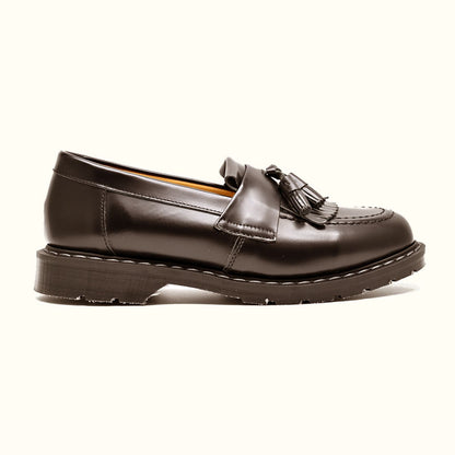 Black Hi-Shine Tassel Loafer