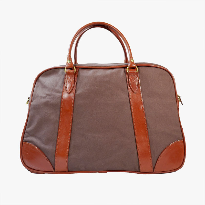 Canvas and 2025 leather holdall