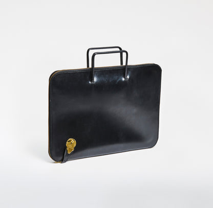 2 Handle Folio Case   Black