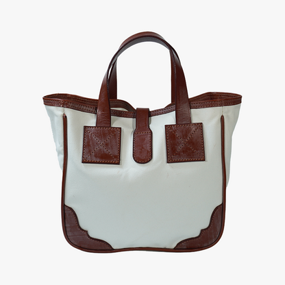 Carryall Small   White Canvas